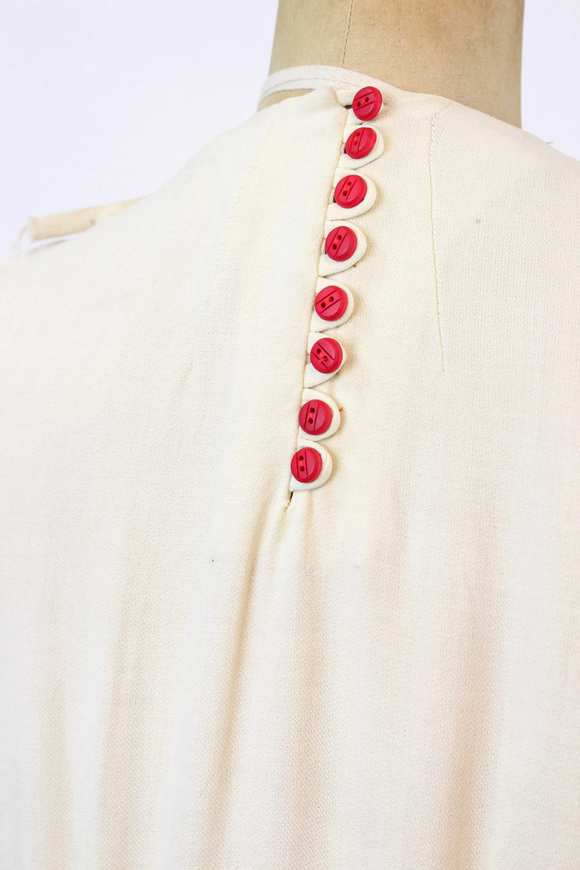 1930s JANE WHITNEY heart embroidered dress medium | new winter