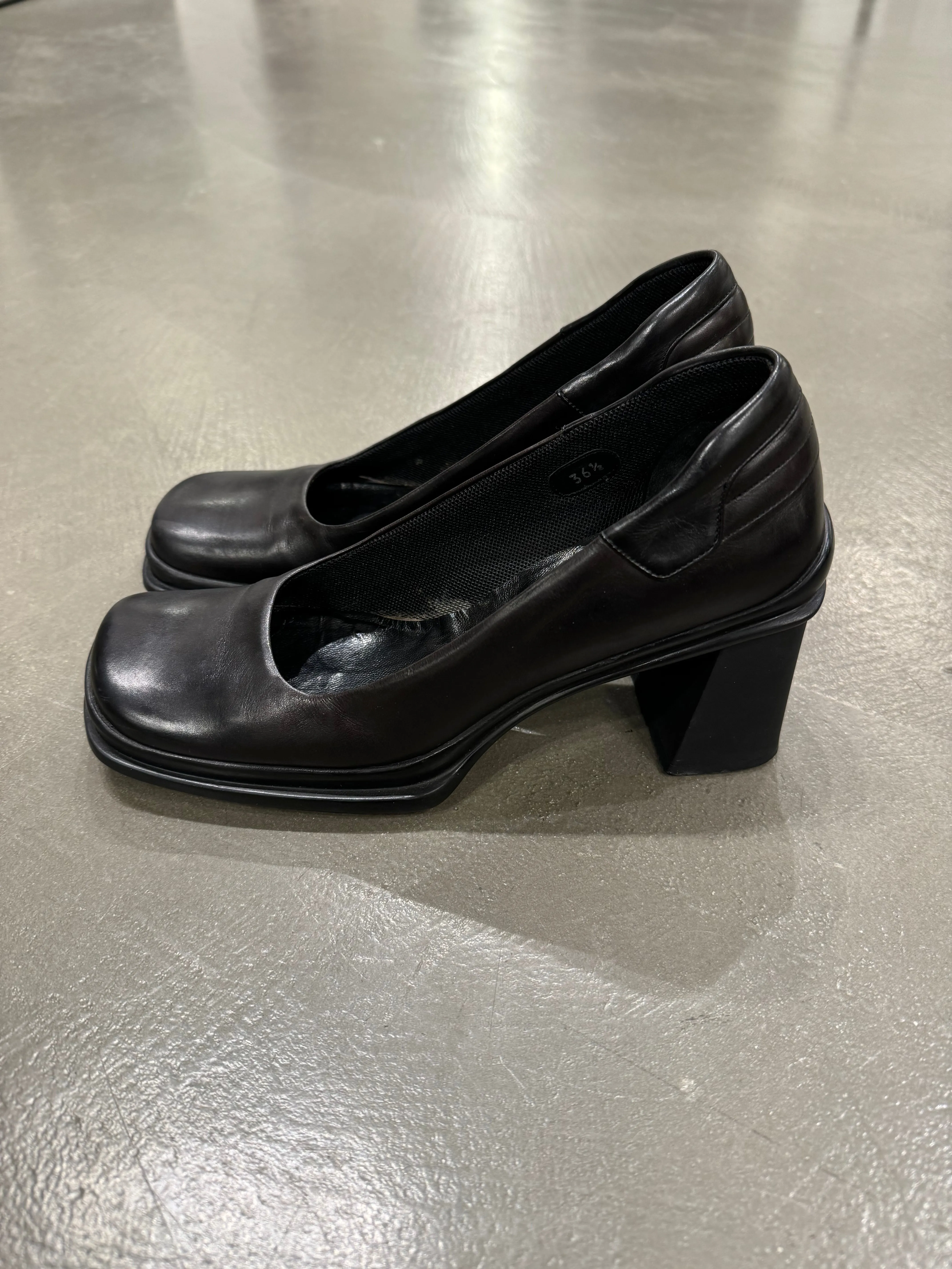 1999 Prada biker leather heels