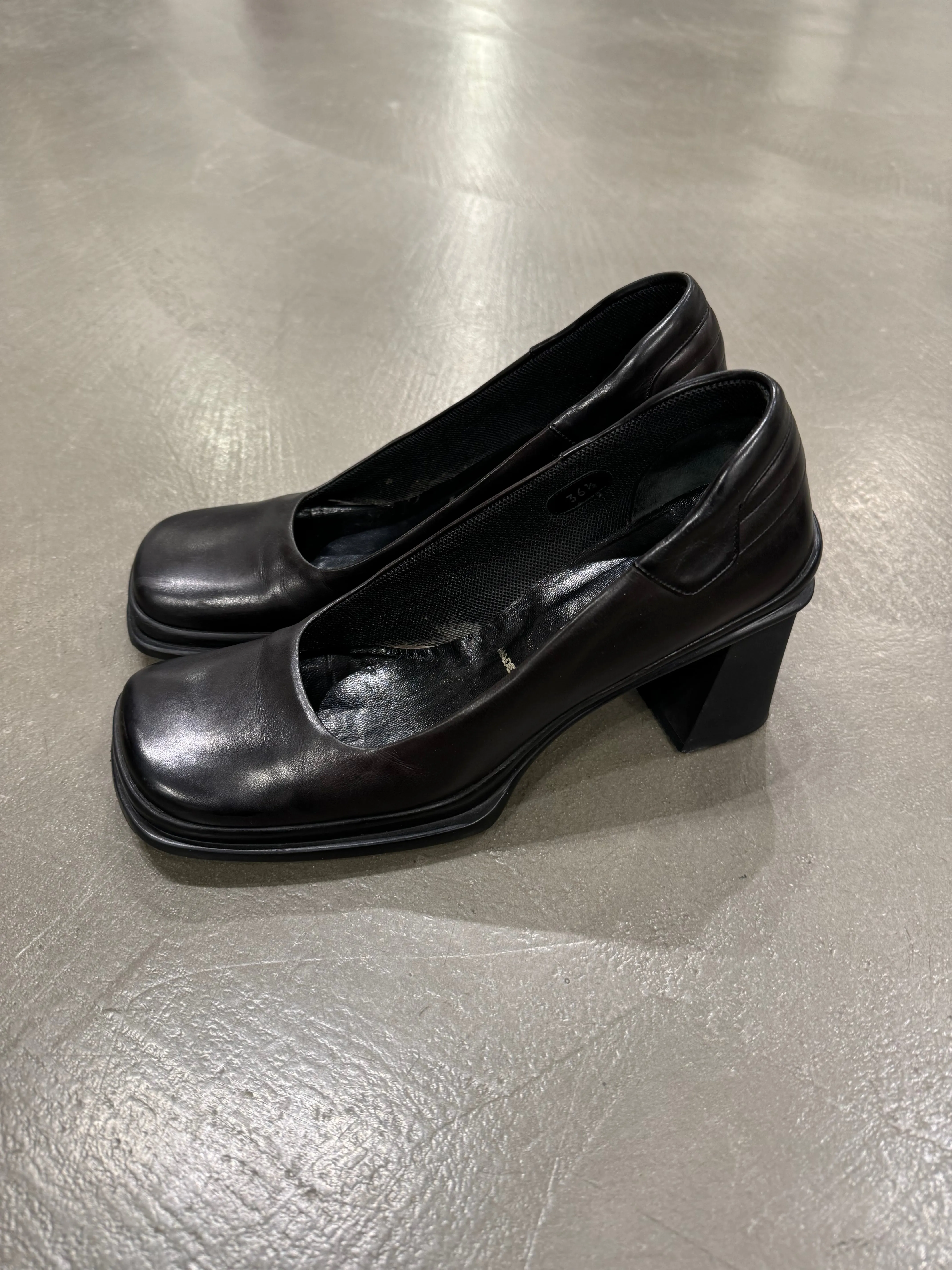 1999 Prada biker leather heels