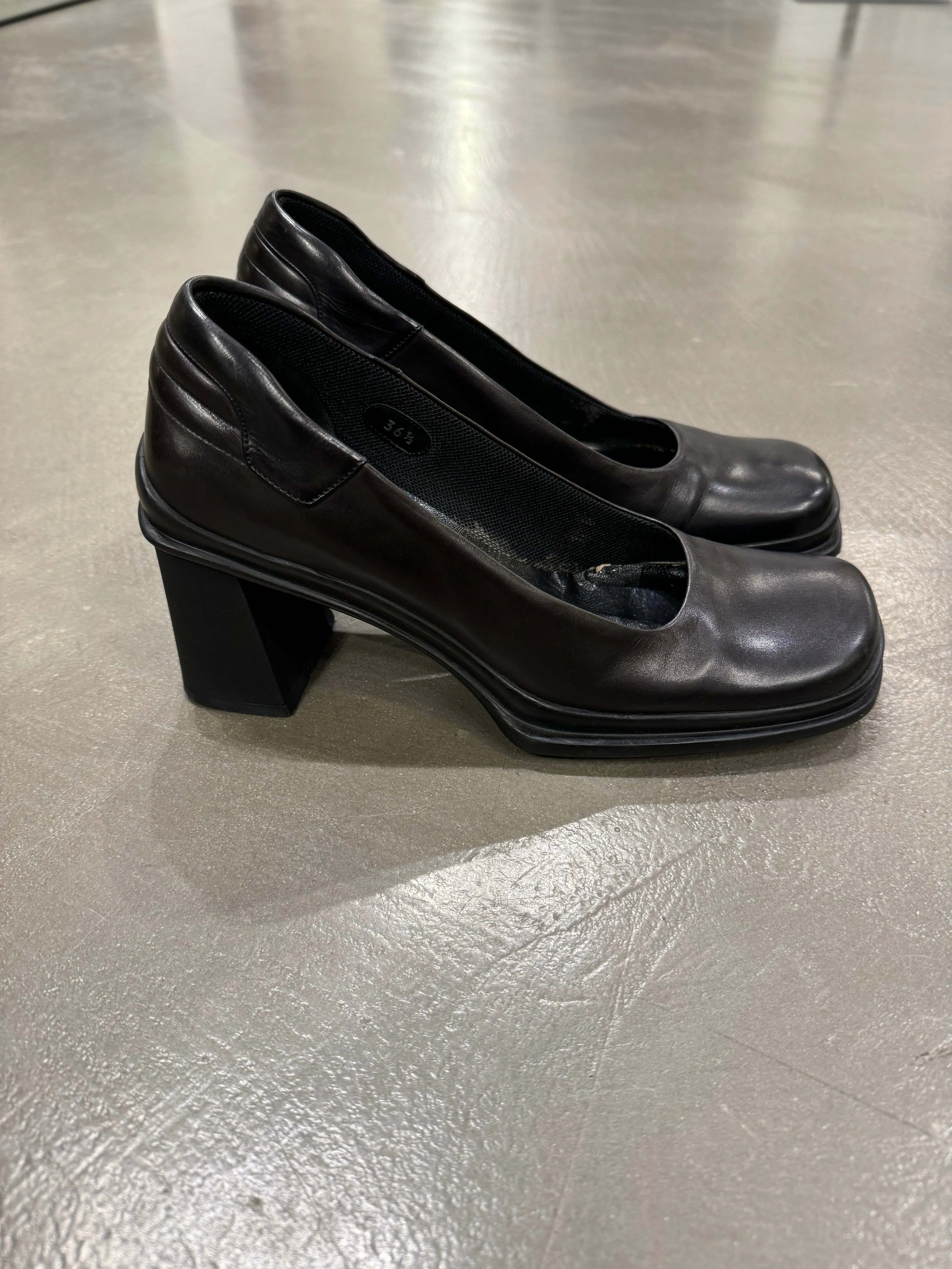 1999 Prada biker leather heels