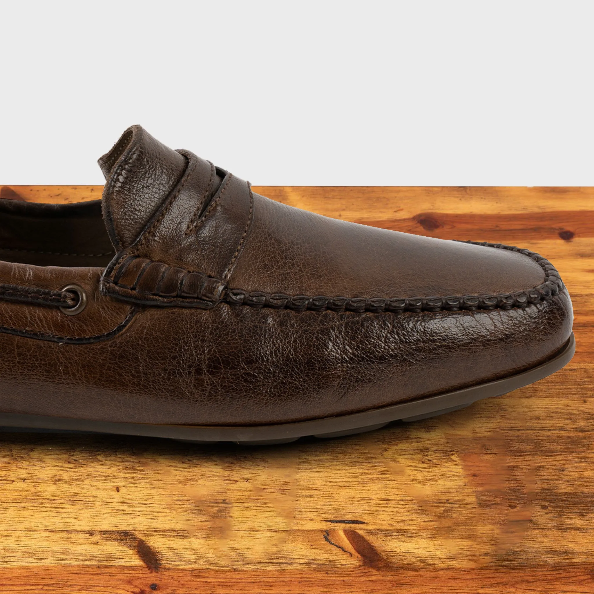 2515 Calzoleria Toscana Buff Calf Dip-Dyed Driver