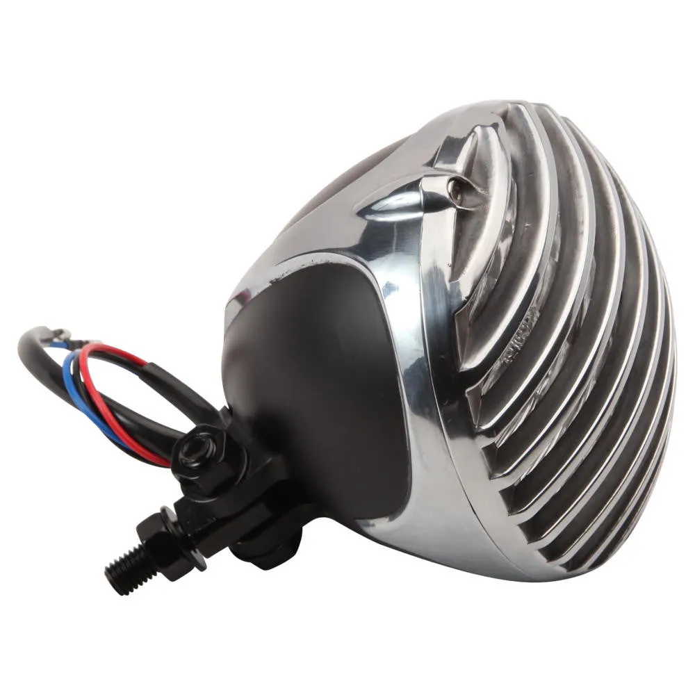 5" Grille Headlight - Black and Polished