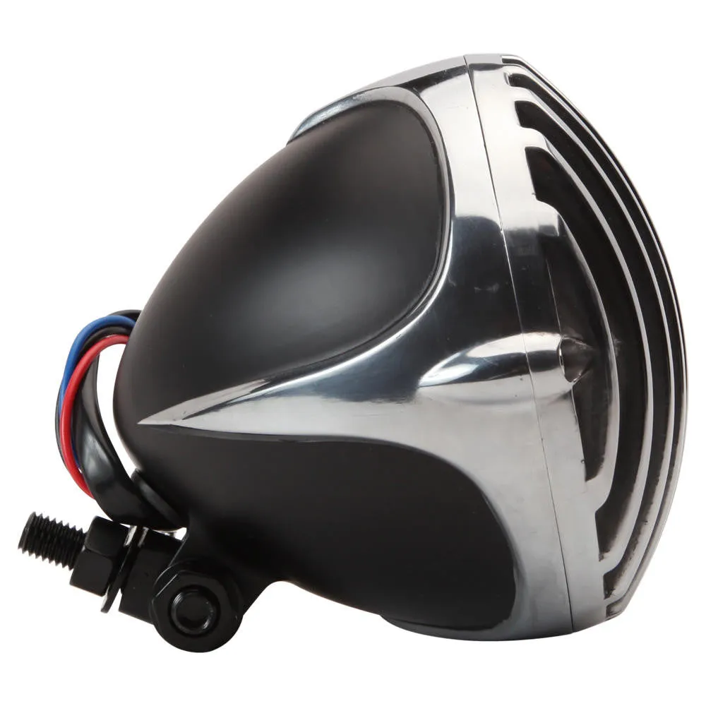 5" Grille Headlight - Black and Polished