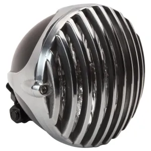 5" Grille Headlight - Black and Polished
