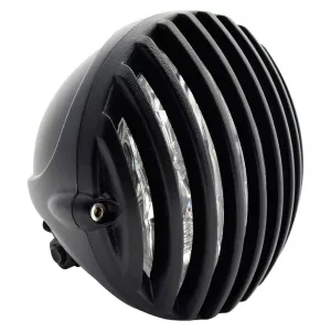 5" Grille Motorcycle Headlight - Black