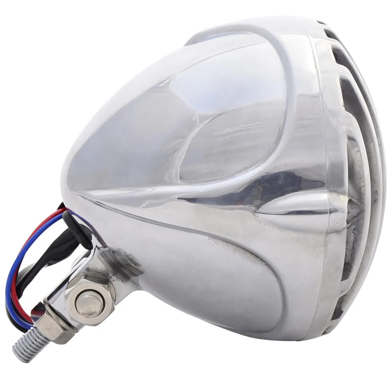 5" Grille Motorcycle Headlight - Polished