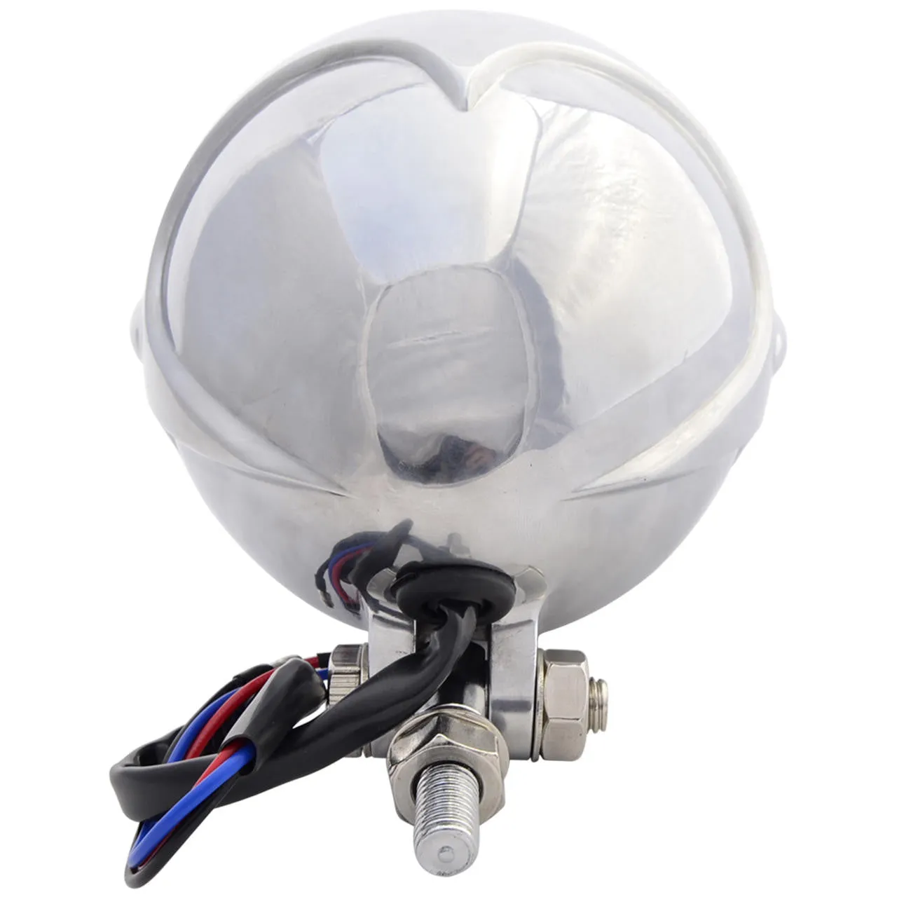 5" Grille Motorcycle Headlight - Polished