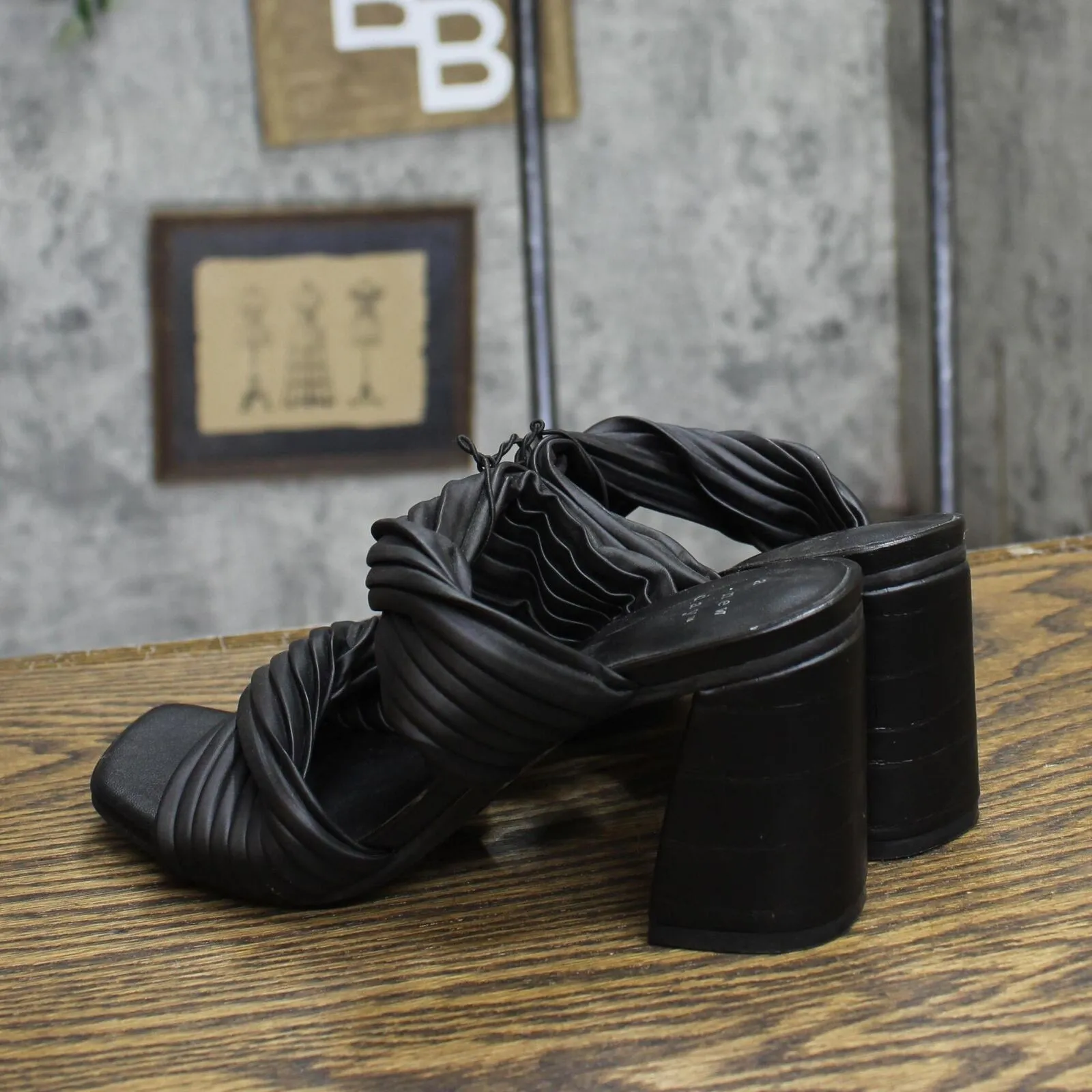 A New Day Womens Jessa Mule Heels 87931544 Black 6M