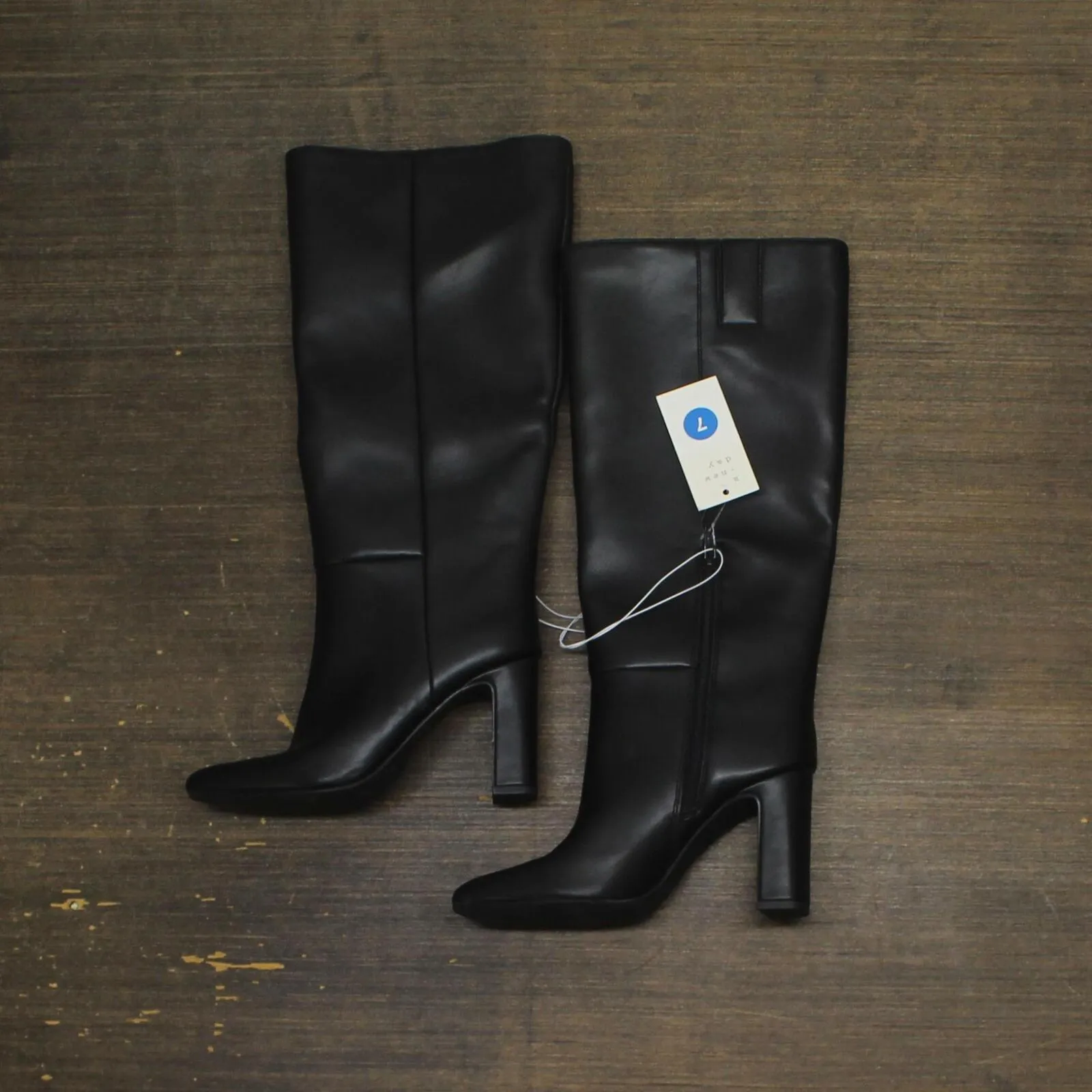 A New Day Womens Livia Stovepipe Tall Boots 90975042 Black 7M