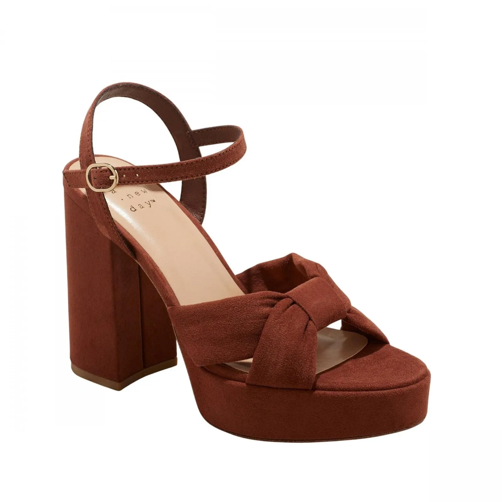 A New Day Womens Riah Platform Heels with Memory Foam Insole 88075197 Brown 11M