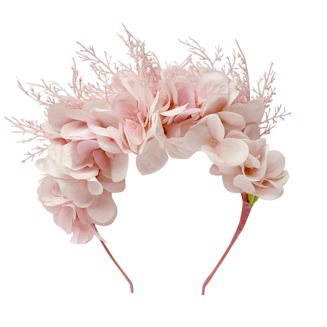 alexandra flower crown - ballet pink blooms