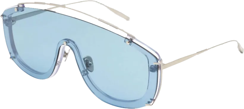 Amavii Metallic Ltd. Edition Jane Frances - Brushed Silver /blue Titanium Sunglasses