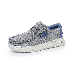 Apakowa Kids Boys Girls Loafers Slip-On Casual Walking Shoes-XFQ520-Grey