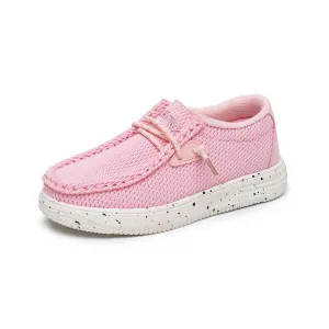 Apakowa Kids Boys Girls Loafers Slip-On Casual Walking Shoes-XFQ627-Pink