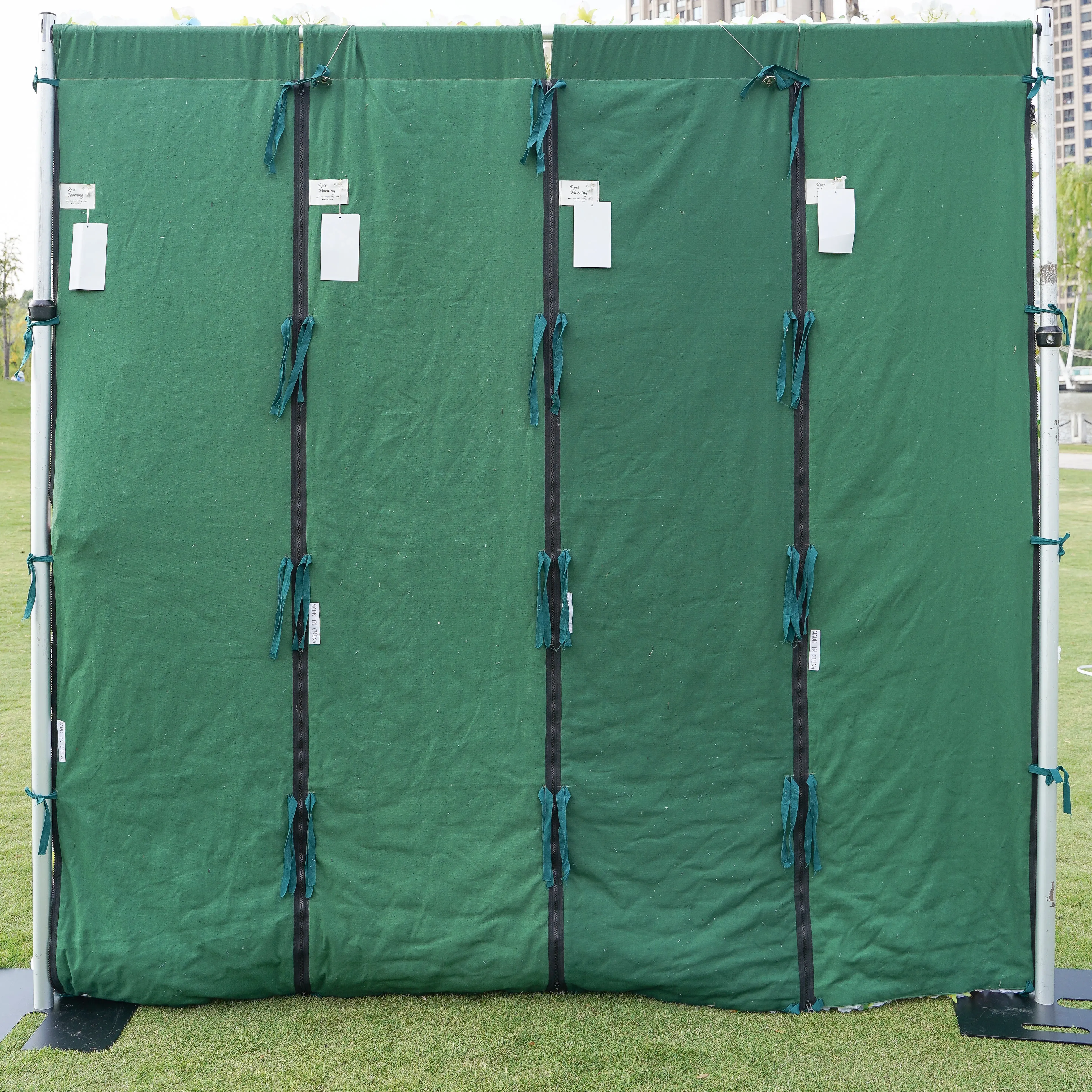 Ballet： Fabric Artificial zip up curtain flower wall 8ft*8ft