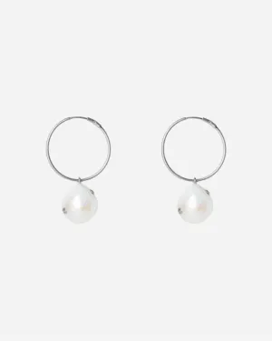 Baroque Pearl Earring - Silver