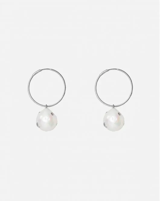 Baroque Pearl Earring - Silver