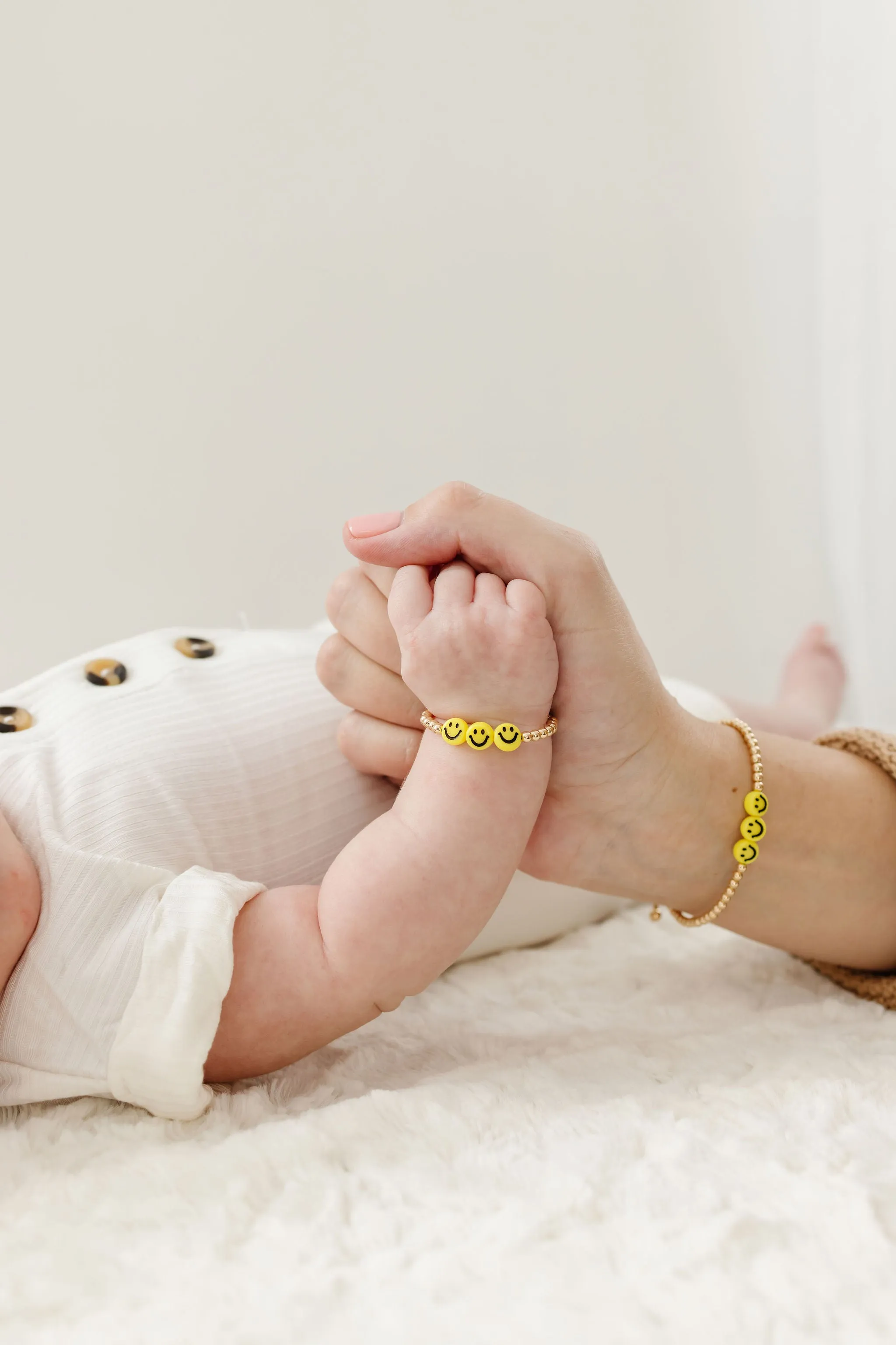 Be Happy Mom   Mini Bracelet Set (3MM   6MM Beads)