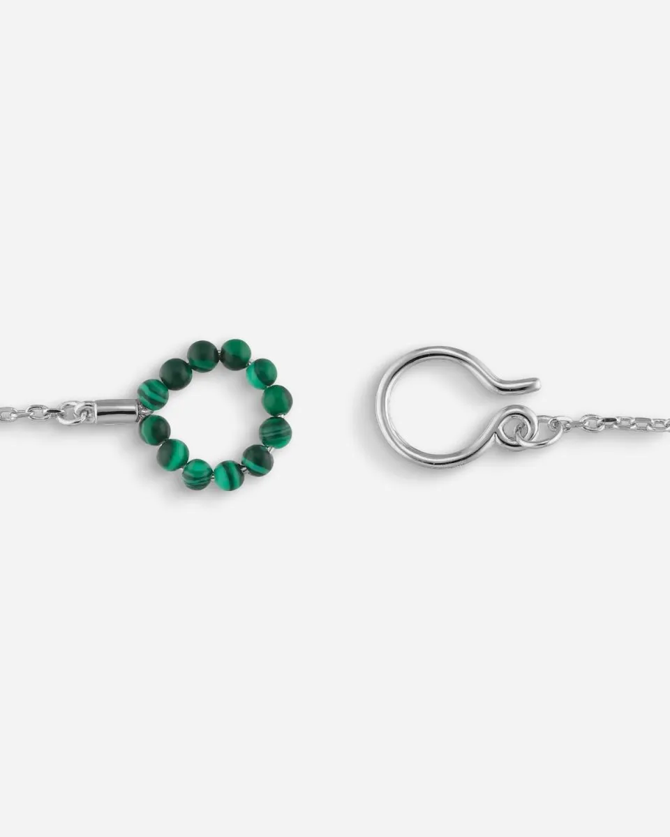Bermuda Malachite Necklace - Silver
