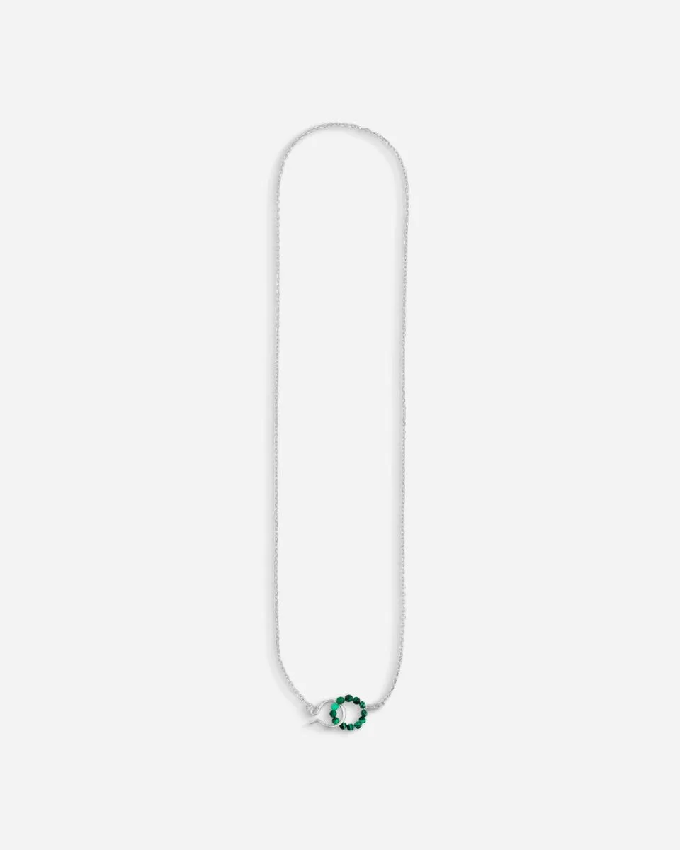 Bermuda Malachite Necklace - Silver