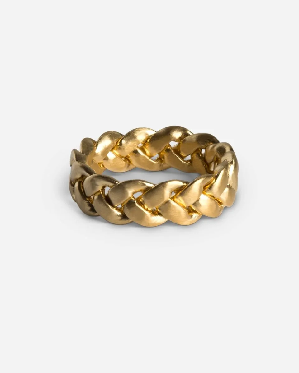 Big Braided Ring - Guld