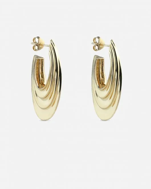 Big Sculpture Earring - Gold