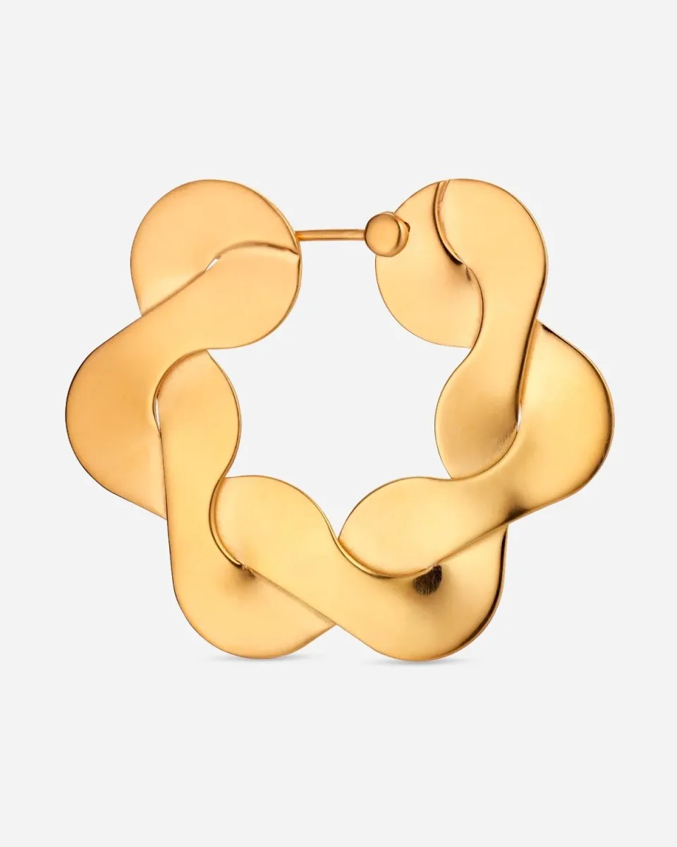 Big Wavy Hoop - Gold