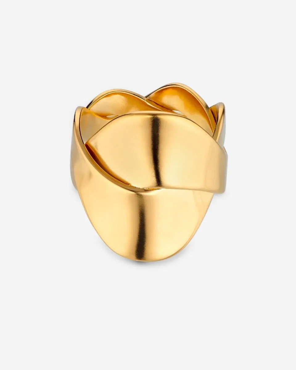 Big Wavy Ring - Gold