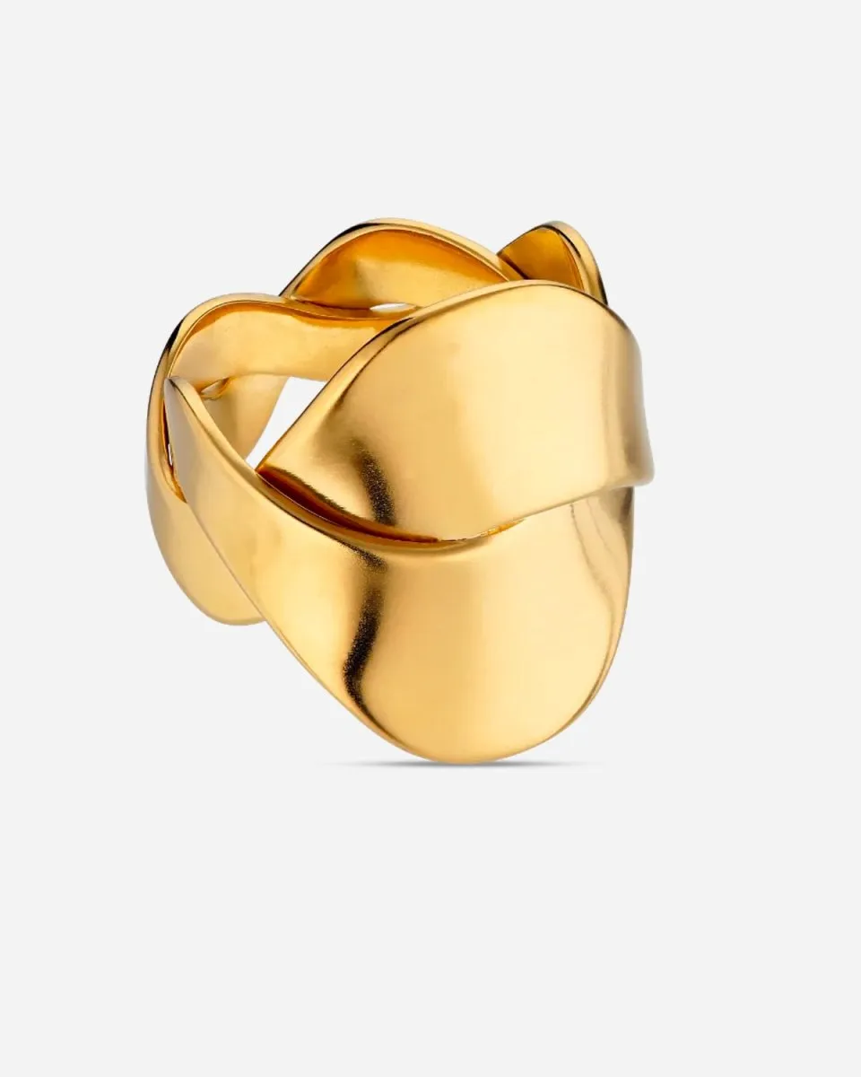 Big Wavy Ring - Gold