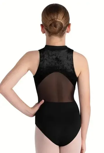 Bloch Tanya Zip Front Black Leotard  - Childs