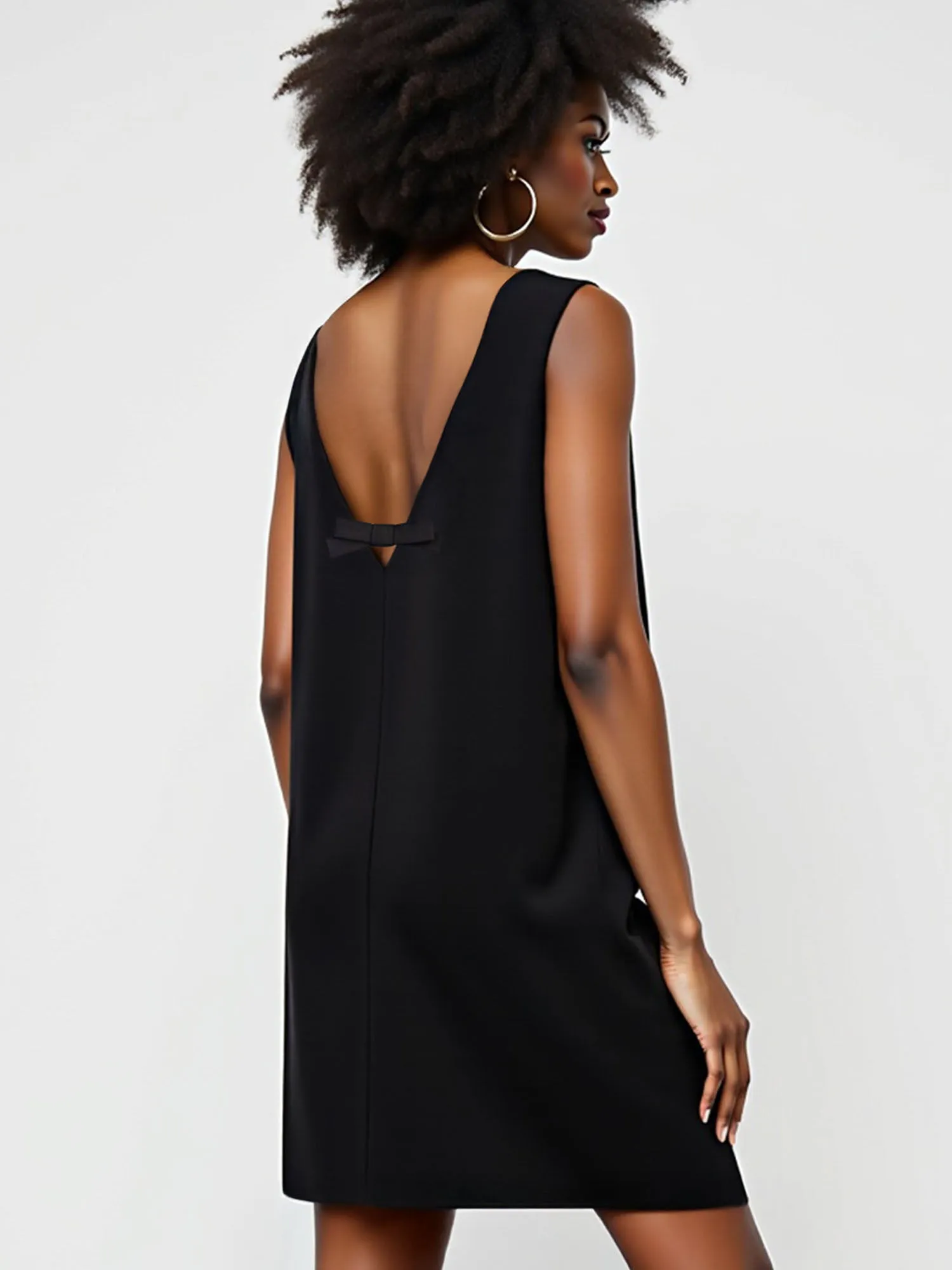 Bow Back Shift Mini Dress