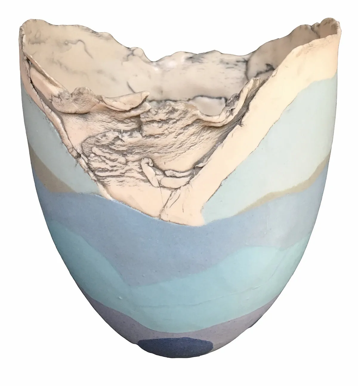 British Studio Pottery Mary White Vase Vessel