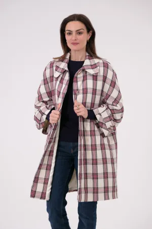 Calamity Jane Multi Check Cotton Twill Coat