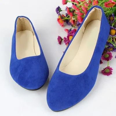 Candy Colored Velvet Flats