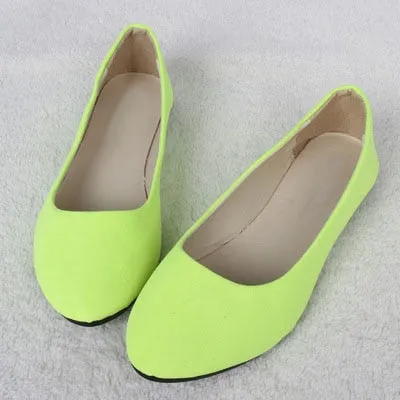 Candy Colored Velvet Flats