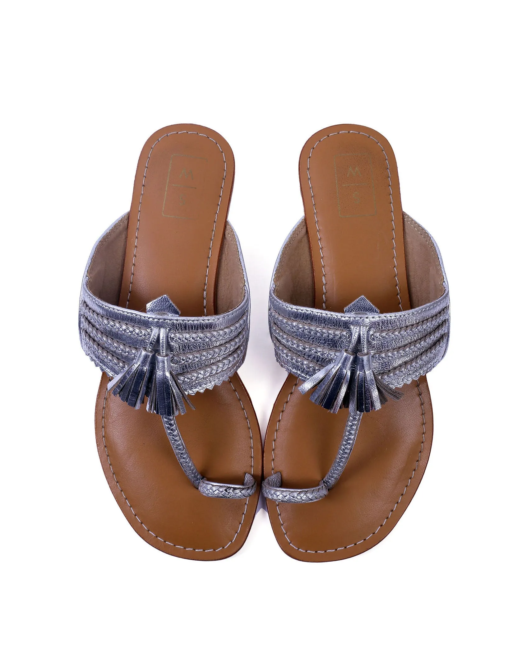 Chandni Silver Tassel Sandal