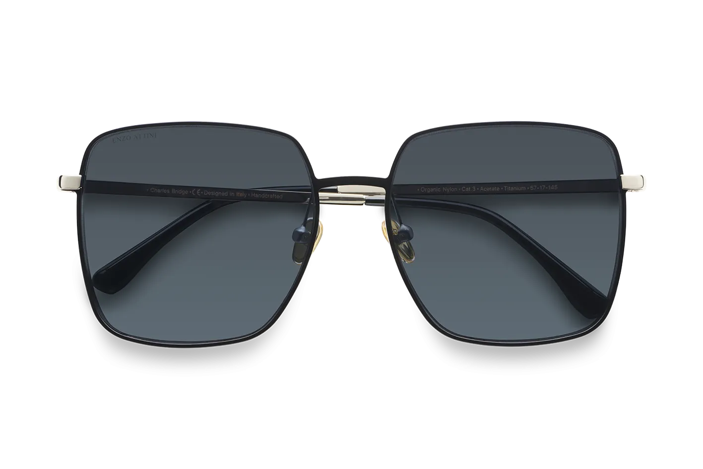 Charles Bridge / Black & Gold Color   Dark Black Lens