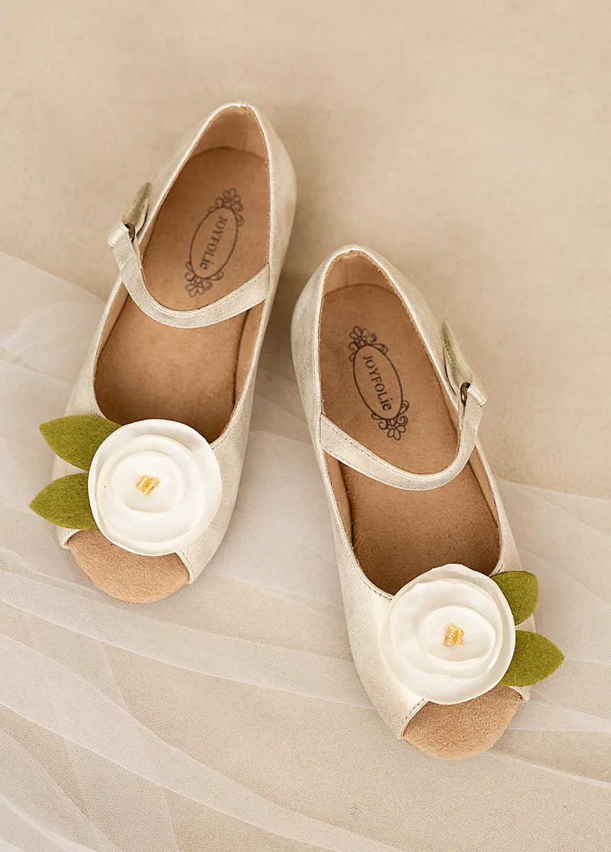 Charlotte Flower Girl Flat in Ivory