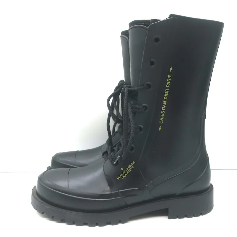 Christian Dior Diorcamp Rubber Combat Boots Black Size 42