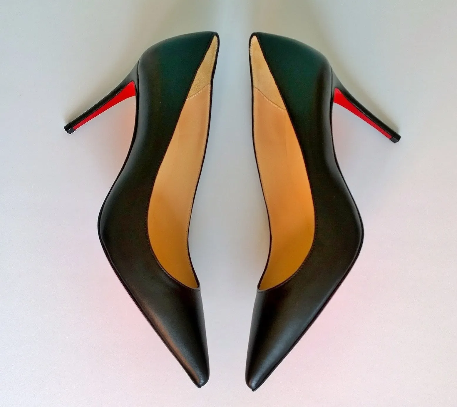 Christian Louboutin Kate 85 Black Leather Heels