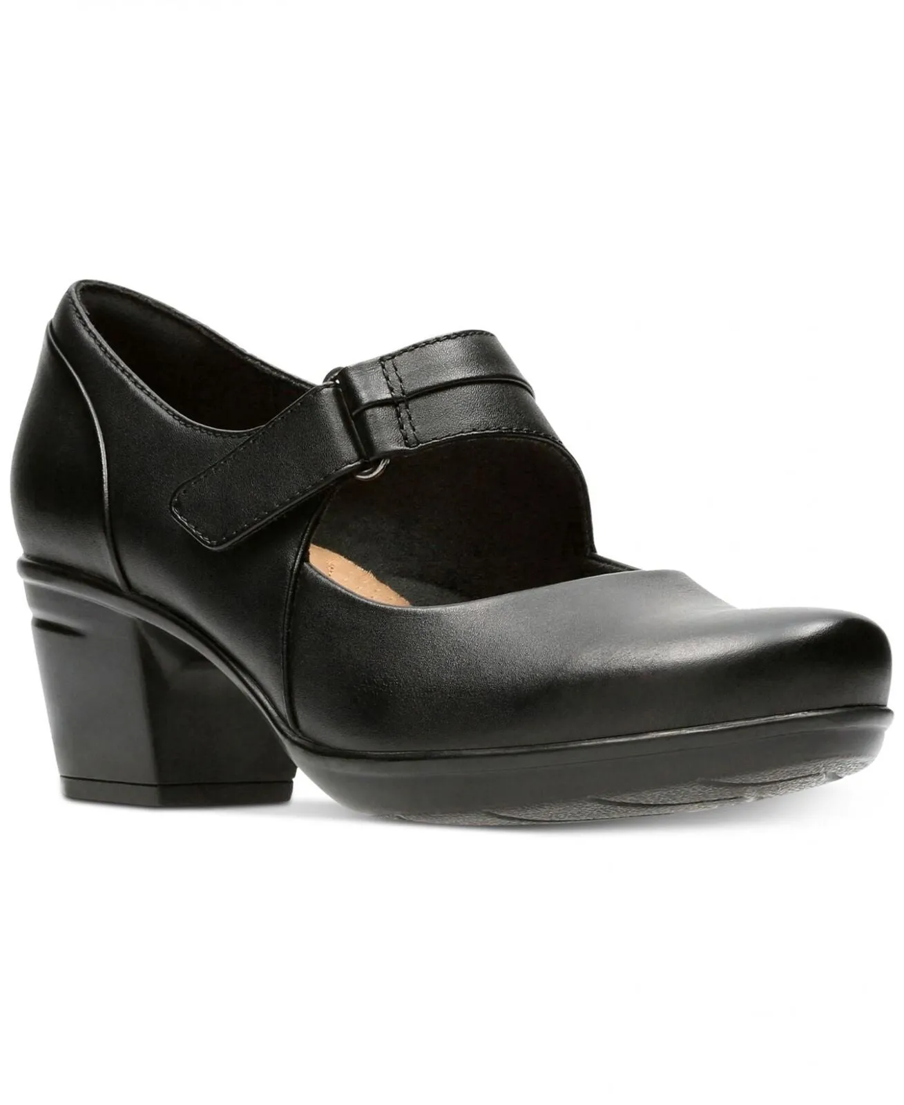 Clarks Women's Emslie Lulin Mary Jane Pumps Shoes 26129221 Black 6.5W