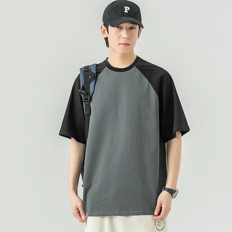 Color Block Round Neck T-Shirt