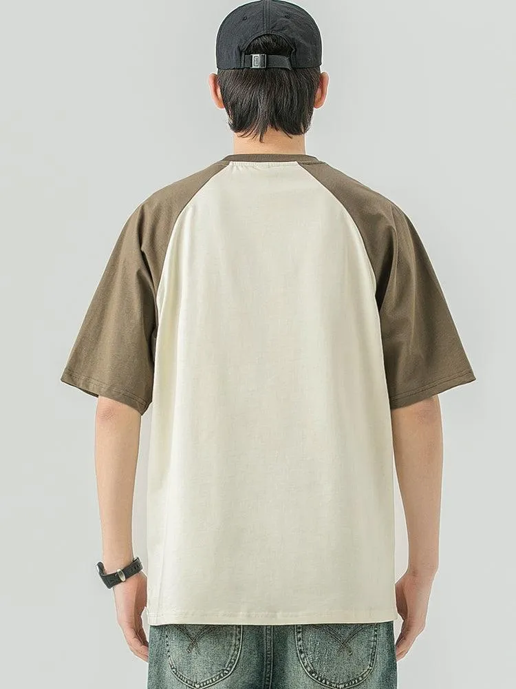 Color Block Round Neck T-Shirt