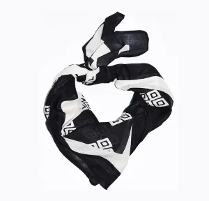Cotton Silk Square Square Scarf | Frida Black