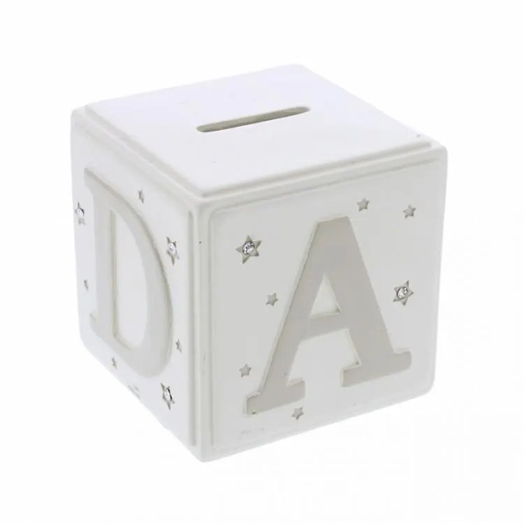 Cream ABC Money Box