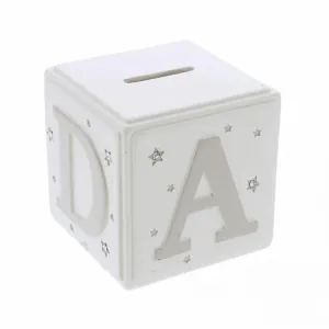 Cream ABC Money Box