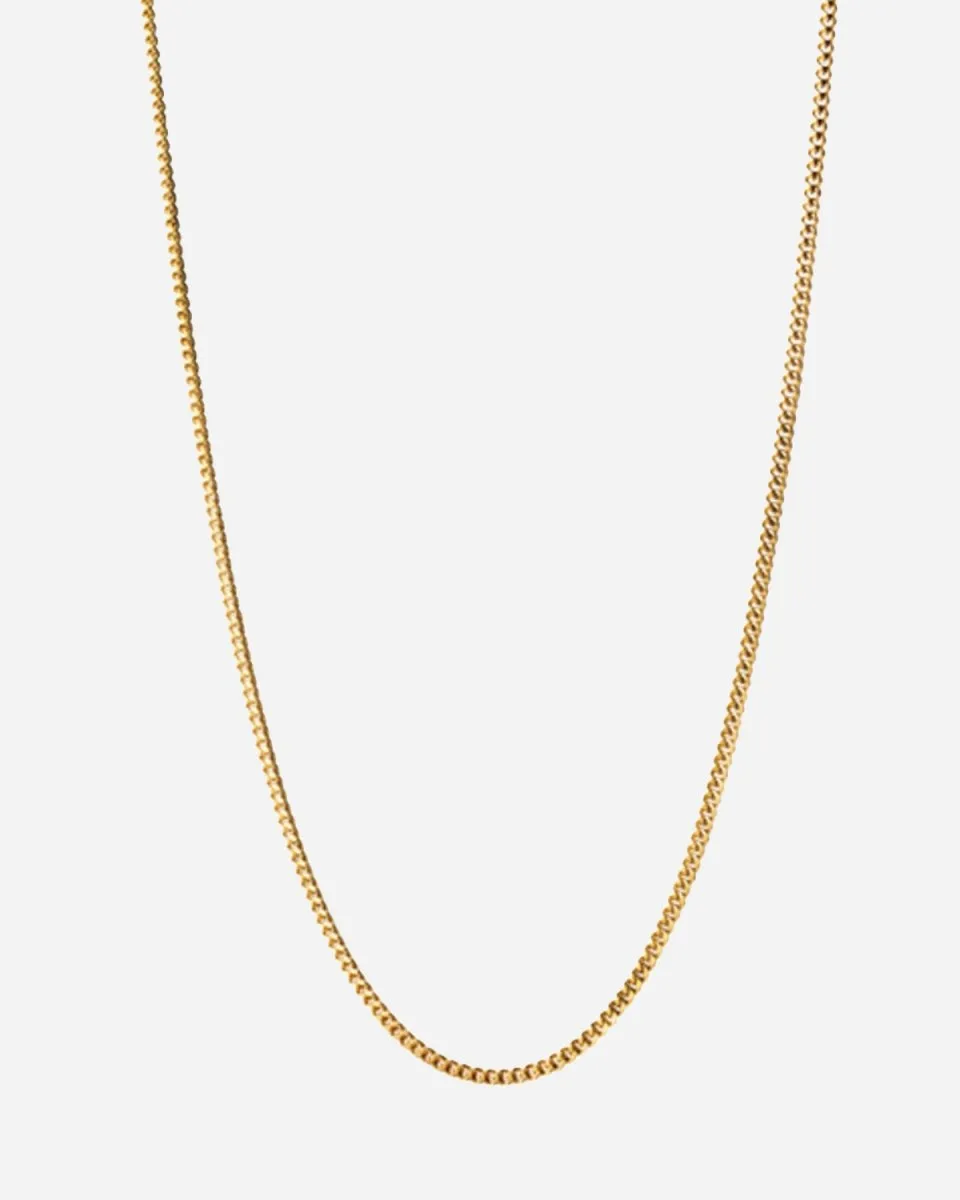Curb Chain 55 cm - Gold Plated