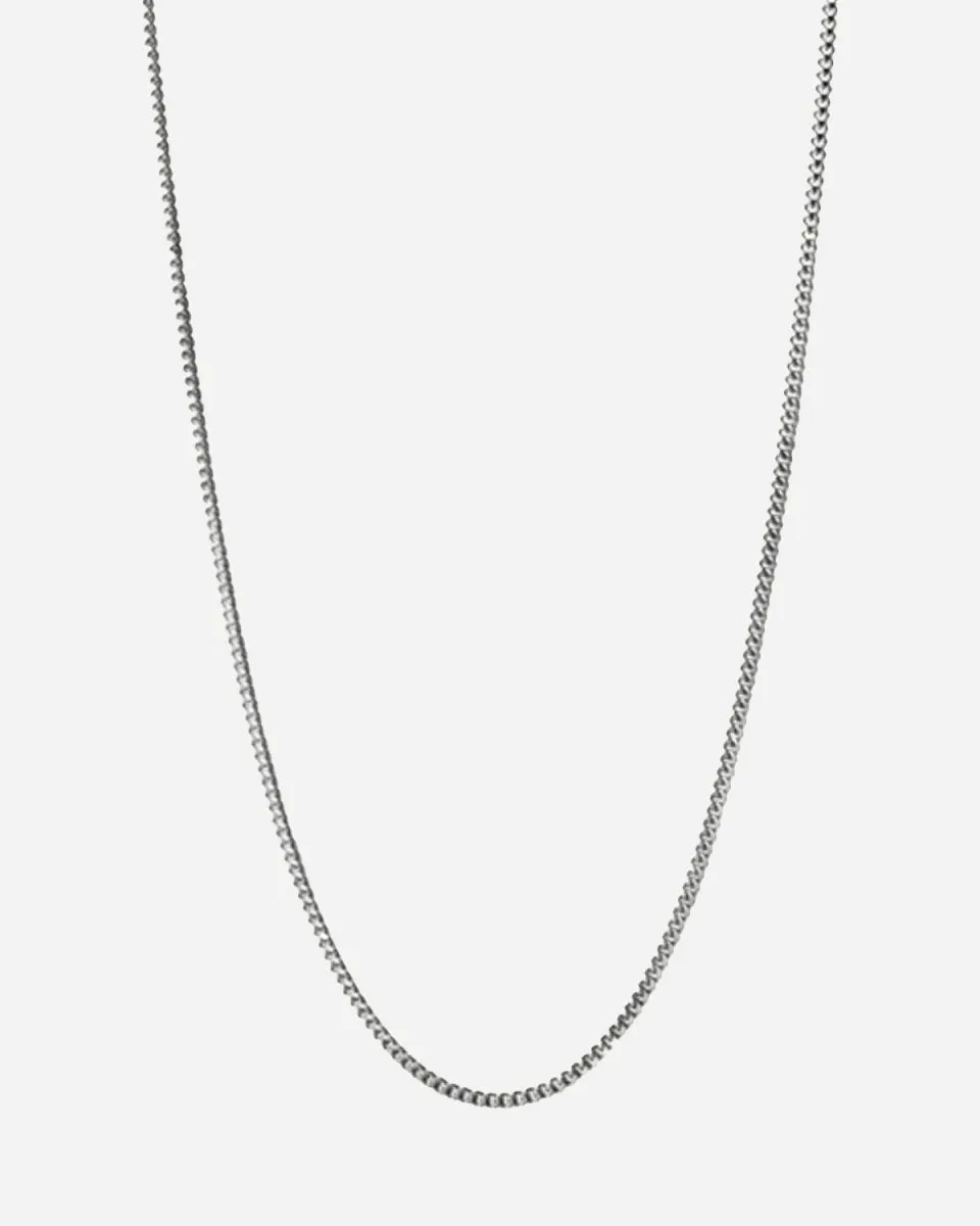 Curb Chain 55 cm - Sterling Silver