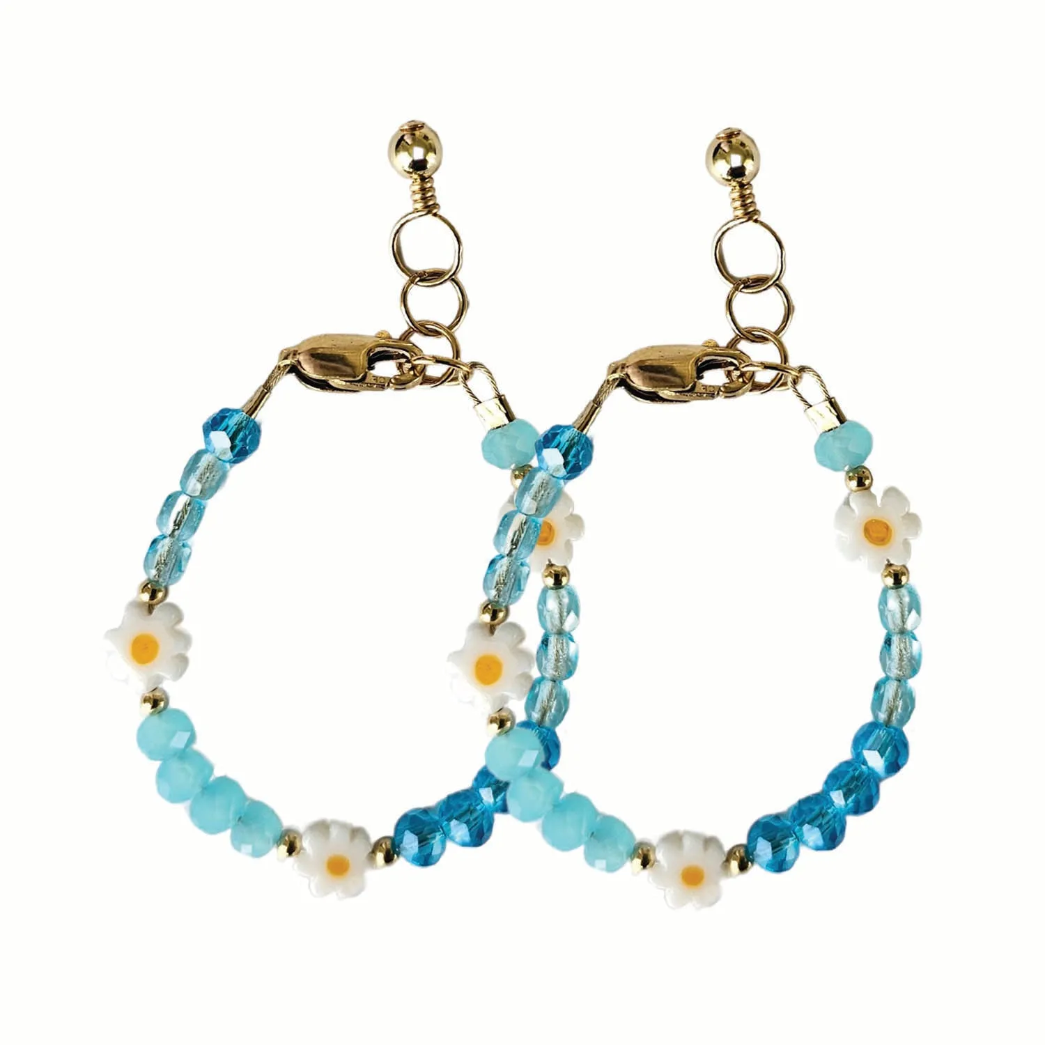 Daisy May Mom   Mini Bracelet Set (Blue) (2MM   4MM Beads)