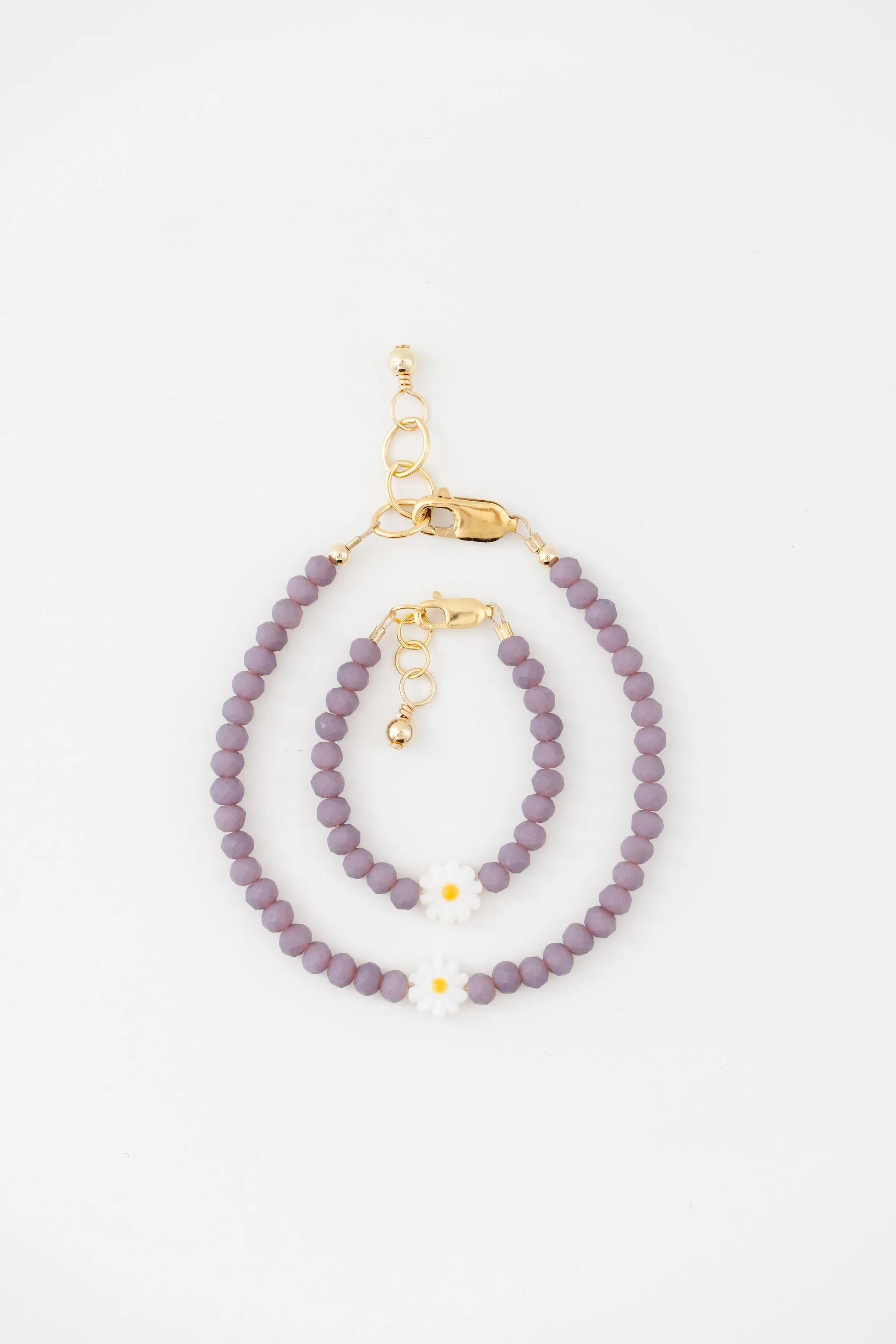 Daisy Mom   Mini Bracelet set (Finch 4MM Beads)